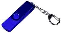 Поворотная флешка 3-в-1 (128 Гб  /  GB USB 3.1 / USB Type-C / microUSB Синий / Blue OTG-3-in-1_TypeC_031 для телефона и компьютера)