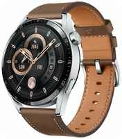 Смарт-часы Huawei Watch GT 3 JPT-B29 46мм 1.43″ AMOLED корп. сереб. рем. (55028463(5502697373)]