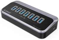 USB-концентратор ORICO M3U3-7A-10, разъемов: 7, 100 см, черный