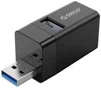 USB-концентратор ORICO MINI-U32, разъемов: 3, черный