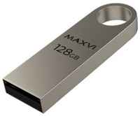 USB флеш-накопитель Maxvi MK 128GB metallic silver, монолит, металл, USB 2.0