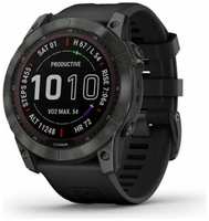 Умные часы Garmin Fenix 7X Sapphire Solar titan Wi-Fi 010-02541-11, угольно-серый