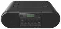 Аудиомагнитола Panasonic RX-D550E-K черный 20Вт / CD / CDRW / MP3 / FM(dig) / USB / BT