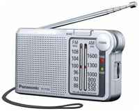 Радиоприемник Panasonic RF-P150DEG-S AM, FM, MW, UKW, питание 2 элемента АА, серый