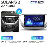 Штатная магнитола Teyes CC2 Plus Hyundai Solaris 2 2017-2020 9″ (Вариант В) авто со штатной камерой 6+128G