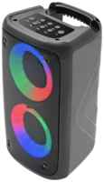 Perfeo Bluetooth-колонка ″DUAL RING″ 3″ II LED, черная