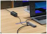 Baseus StarJoy 8-портовый адаптер-концентратор Type-C (Type-C к HDMI 4K @ 60Hz * 1 + USB 3,1 * 3 + PD * 1 + RJ45 * 1 + SD / TF * 1)