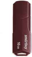 Накопитель USB 2.0 16Гб Smartbuy Clue Burgundy (SB16GBCLU-BG), бордовый
