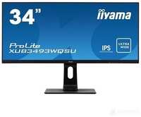 Монитор Iiyama 34″ ProLite XUB3493WQSU-B1 IPS LED 4ms 21:9 HDMI M/M матовая HAS Piv 1000:1 400cd 178гр/178гр 3440x1440 75Hz DP UW USB 9.5кг