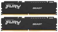 Модуль памяти Kingston 16GB DDR5 5200 DIMM FURY Beast Black XMP Gaming Memory KF552C40BBK2-16 Non-ECC, CL40, 1.25V, (Kit of 2)