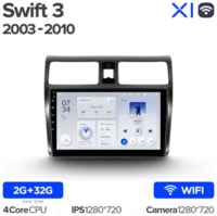 Штатная магнитола Teyes X1 Wi-Fi Suzuki Swift 3 2003-2010 10.2″