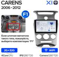 Штатная магнитола Teyes X1 Wi-Fi Kia Carens UN 2006-2012 9″ (F2) авто с климатом
