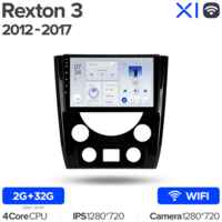 Штатная магнитола Teyes X1 Wi-Fi SsangYong Rexton Y290 III 3 2012-2017 9″