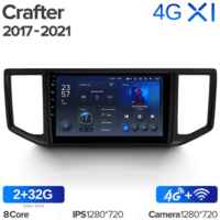 Штатная магнитола Teyes X1 Wi-Fi + 4G Volkswagen Crafter 2017-2021 10.2″ (2+32Gb)