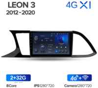 Штатная магнитола Teyes X1 Wi-Fi + 4G Seat Leon 3 2012-2020 9″ (F3) (2+32Gb)