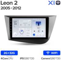 Штатная магнитола Teyes X1 Wi-Fi Seat Leon 2 2005-2012 9″ PQ (F1) (2+32Gb)