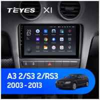 Штатная магнитола Teyes X1 Wi-Fi Audi A3 2 8P 2003-2013 / S3 2 2006-2012 / RS3 1 2011-2012 9″