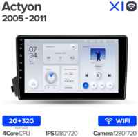 Штатная магнитола Teyes X1 Wi-Fi SsangYong Actyon C100 2005-2011 9″