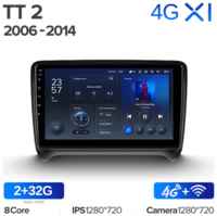 Штатная магнитола Teyes X1 Wi-Fi + 4G Audi TT 2 2006-2014 9″ (2+32Gb)