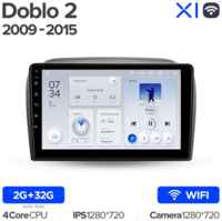 Штатная магнитола Teyes X1 Wi-Fi Fiat Doblo 2 II 263 2009-2015 9″