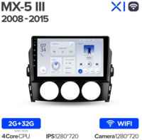 Штатная магнитола Teyes X1 Wi-Fi Mazda MX-5 III 3 NC 2008-2015 9″
