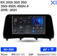 Штатная магнитола Teyes X1 Wi-Fi + 4G Lexus RX200t / RX300 / RX350 / RX350l / RX450h / RX450hl / AL20 2015-2021 10.2″ (2+32Gb)
