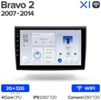 Штатная магнитола Teyes X1 Wi-Fi Fiat Bravo 198 2 II 2007-2014 9″