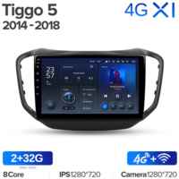 Штатная магнитола Teyes X1 Wi-Fi + 4G Chery Tiggo 5 2014-2018 10.2″ (2+32Gb)