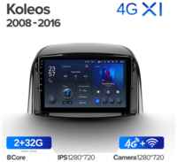 Штатная магнитола Teyes X1 Wi-Fi + 4G Renault Koleos 2008-2016 9″ (2+32Gb) (Вариант B)