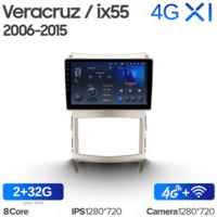 Штатная магнитола Teyes X1 Wi-Fi + 4G Hyundai Veracruz / ix55 2006-2015 9″ (2+32Gb)