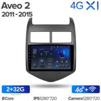 Штатная магнитола Teyes X1 Wi-Fi + 4G Chevrolet Aveo 2 2011-2015 9″ (2+32Gb)