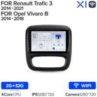 Штатная магнитола Teyes X1 Wi-Fi Renault Trafic 3 2014-2021 / Opel Vivaro B 2014-2018 9″