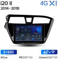 Штатная магнитола Teyes X1 Wi-Fi + 4G Hyundai i20 2 II GB 2014-2018 9″ (Left hand drive) (2+32Gb)