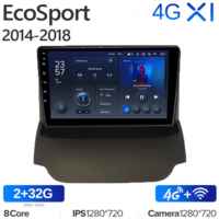 Штатная магнитола Teyes X1 Wi-Fi + 4G Ford Eco Sport 2014-2018 9″ (2+32Gb)