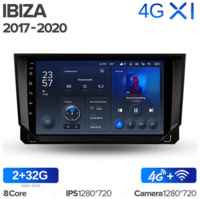 Штатная магнитола Teyes X1 Wi-Fi + 4G Seat Ibiza 2017-2020 9″ (2+32Gb)