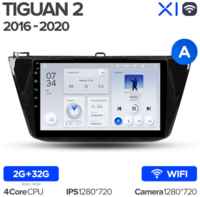 Штатная магнитола Teyes X1 Wi-Fi Volkswagen Tiguan 2 Mk 2016-2022 10.2″ Вариант B