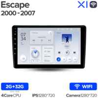Штатная магнитола Teyes X1 Wi-Fi Ford Escape 1 2000-2007 9″