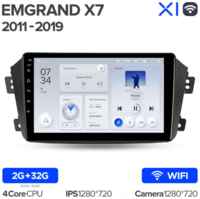 Штатная магнитола Teyes X1 Wi-Fi Geely Emgrand X7 1 GX7 EX7 2011-2019 9″