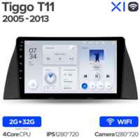 Штатная магнитола Teyes X1 Wi-Fi Chery Tiggo T11 1 2005-2013 9″