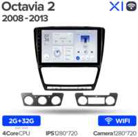 Штатная магнитола Teyes X1 Wi-Fi Skoda Octavia 2 A5 2008-2013 10.2″ silver
