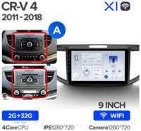 Штатная магнитола Teyes X1 Wi-Fi Honda CR-V 4 RM RE 2011-2018 (9 / 10 дюймов) Вариант B, 9 дюймов