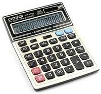 Калькулятор настольный 12 -разрядный CT-7700 150*210мм 2питания черно-серебристый корпус (картонная упаковка) (32180)