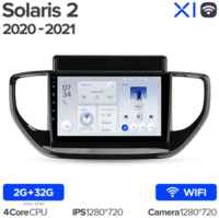 Штатная магнитола Teyes X1 Wi-Fi Hyundai Solaris 2 II 2020-2021 9″