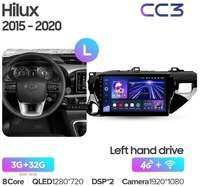 Штатная магнитола Teyes CC3 Toyota Hilux Pick Up AN120 2015-2020 10.2″ (Left hand drive) 4+64G