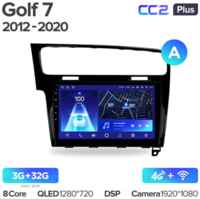 Штатная магнитола Teyes CC2 Plus Volkswagen Golf 7 2012-2020 10.2″ (F2) black 4+64G, Вариант A