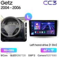 Штатная магнитола Teyes CC3 Hyundai Getz 1 2004-2006 (1Din) 3+32G