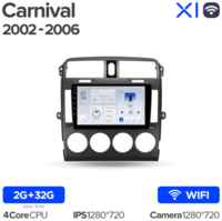 Штатная магнитола Teyes X1 Wi-Fi Kia Carnival UP GQ 2002-2006 9″