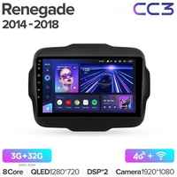 Штатная магнитола Teyes CC3 Jeep Renegade 2014-2018 9″ 3+32G