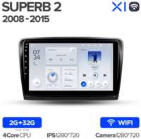 Штатная магнитола Teyes X1 Wi-Fi Skoda Superb 2 B6 2008-2015 10.2″