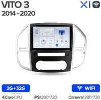 Штатная магнитола Teyes X1 Wi-Fi Mercedes Benz Vito 3 W447 2014-2020 10.2″